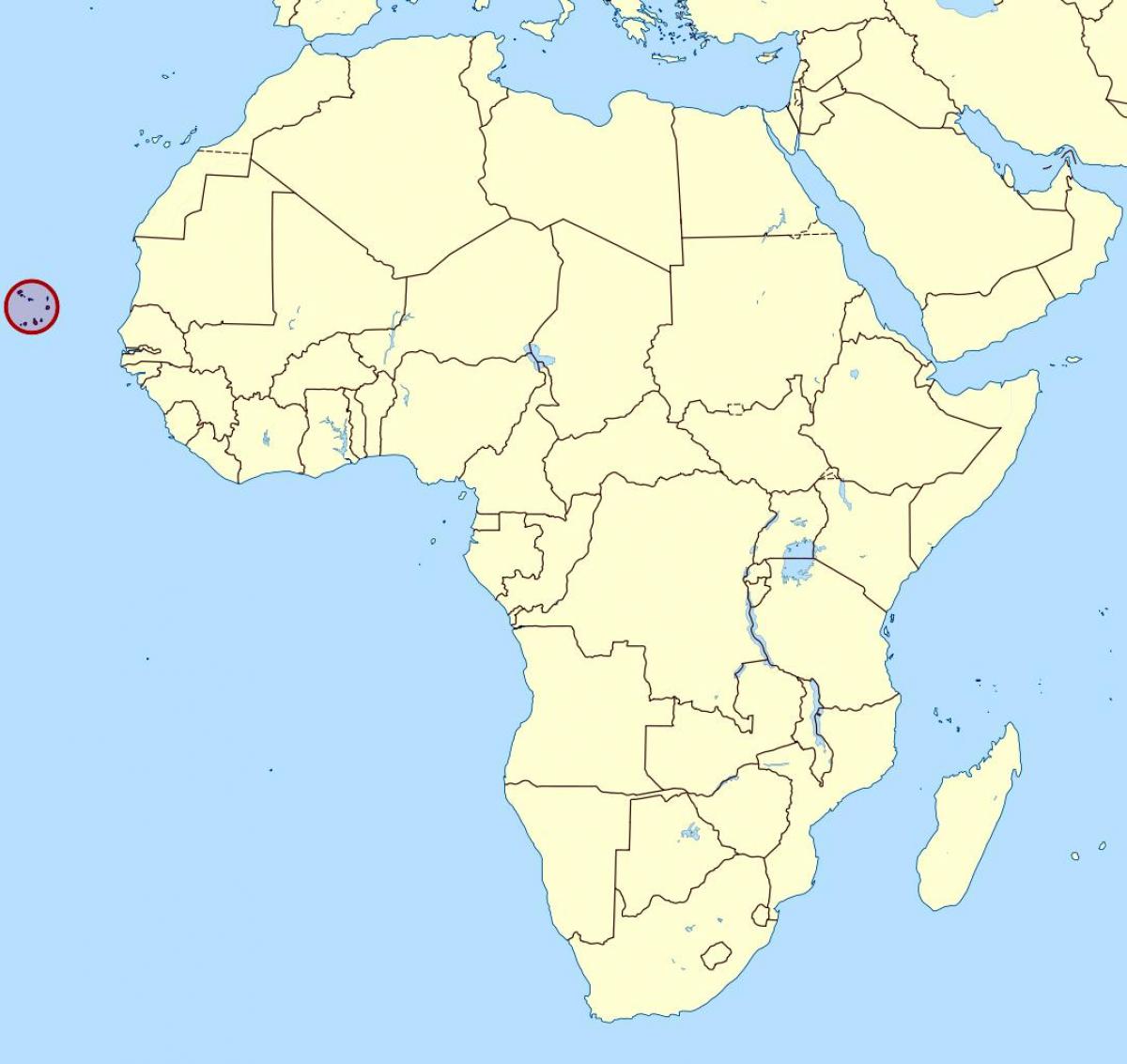 mapa de Cabo Verde mapa de localização